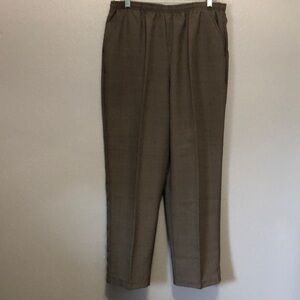 Vintage Blair houndstooth plaid pants Women's 16 Petite elastic waist pull on